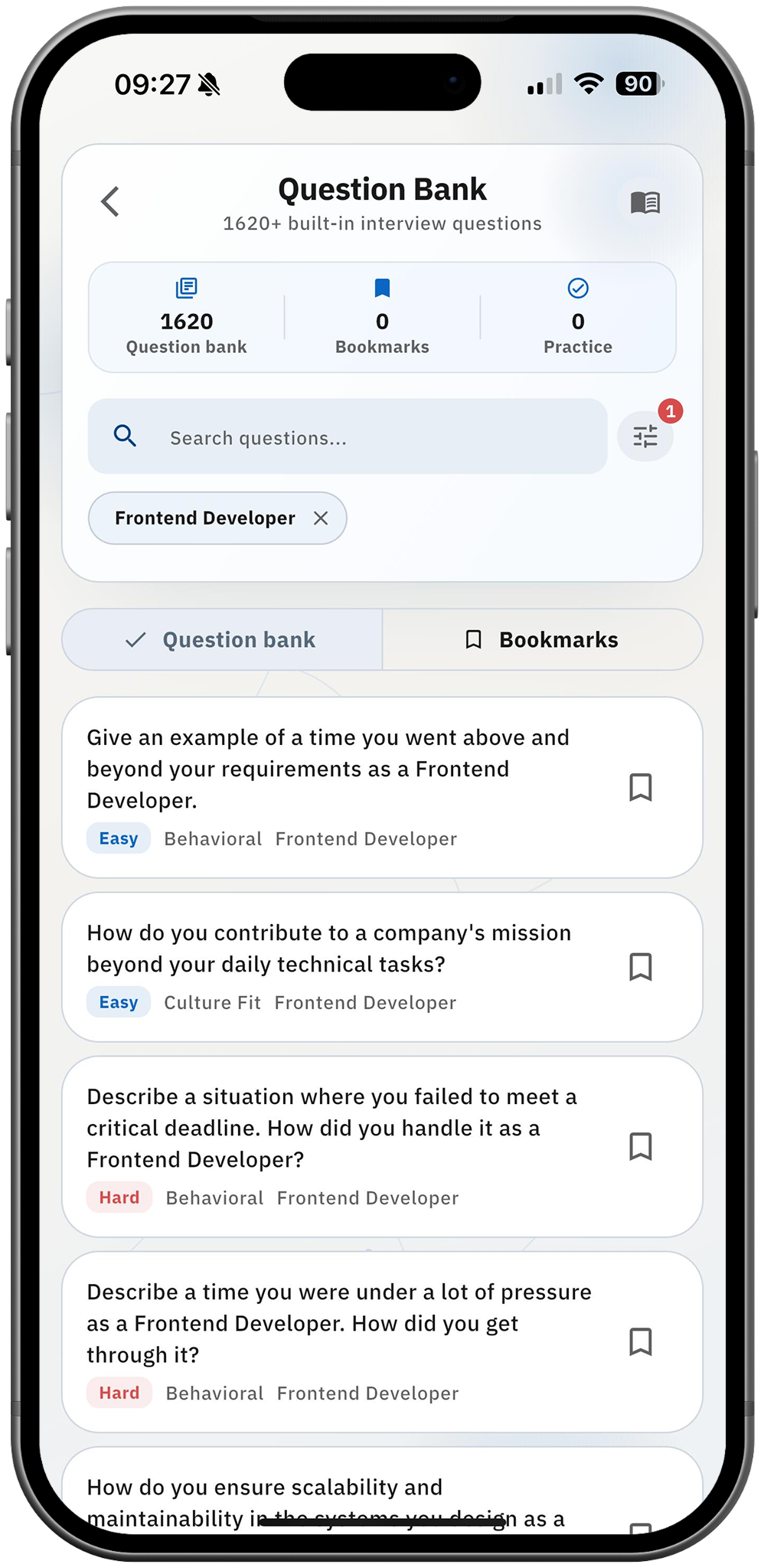 Career Coach AI question bank with 1620 plus interview questions